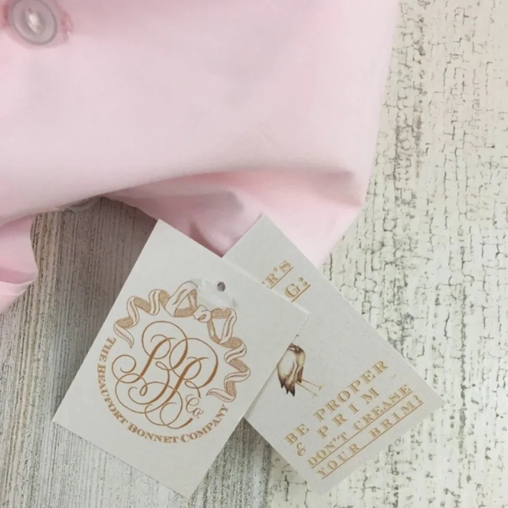 The Beaufort Bonnet Company Bellefaire Bonnet in Palm Beach Pink Eyelet XL 3-4T